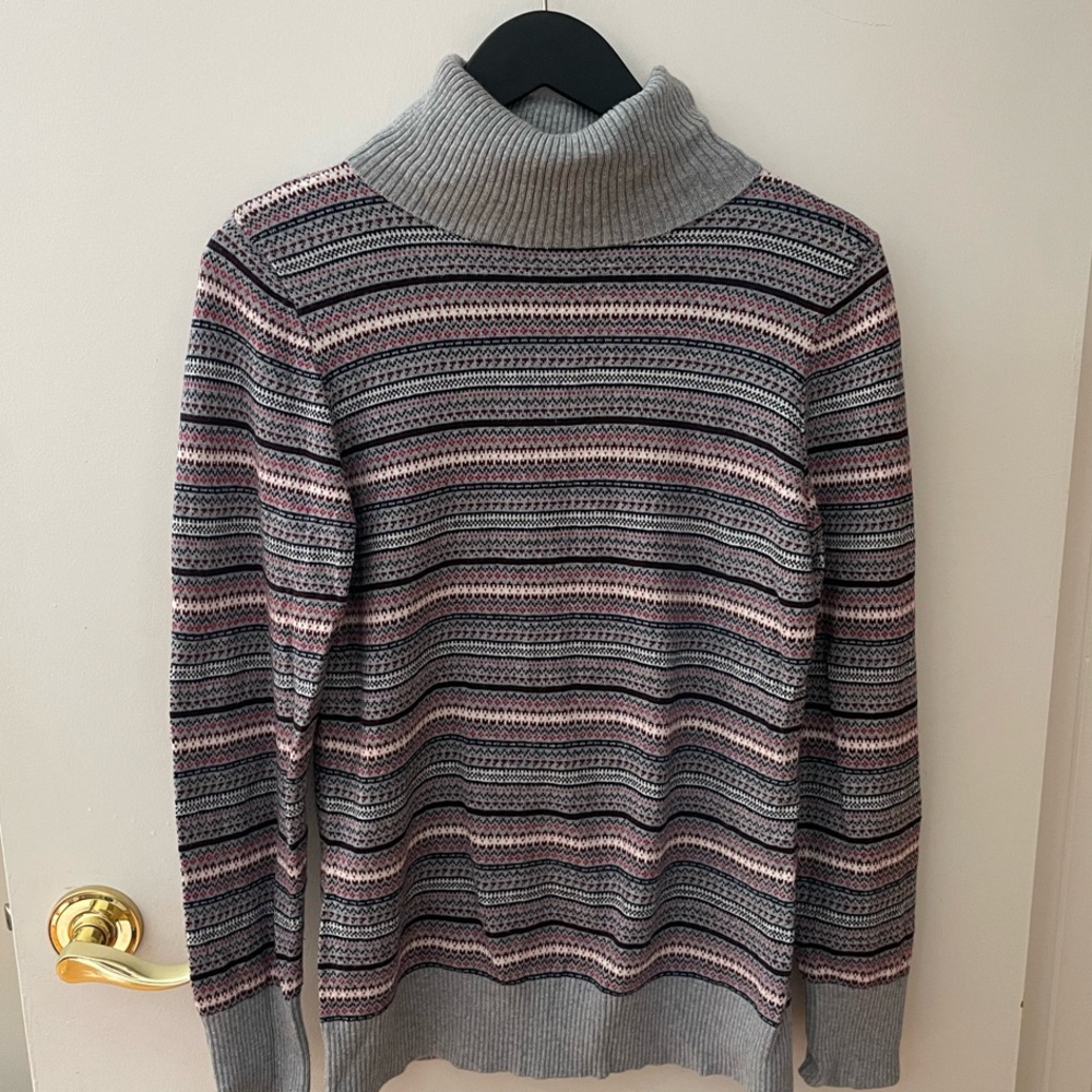 L.L Bean Fair Isle Turtleneck Sweater